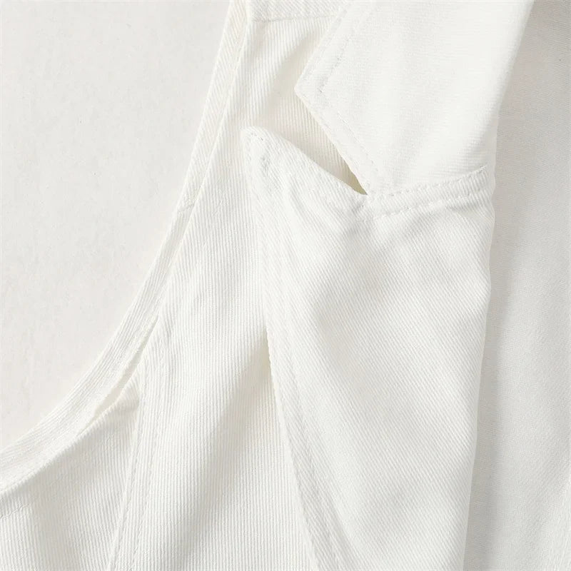 Women's Denim Vest 2025 New Ladies White Jean Jacket Fashion Waistcoat Summer Vest Coat Outwear S-5XL
