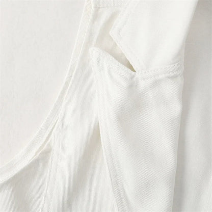 Women's Denim Vest 2025 New Ladies White Jean Jacket Fashion Waistcoat Summer Vest Coat Outwear S-5XL