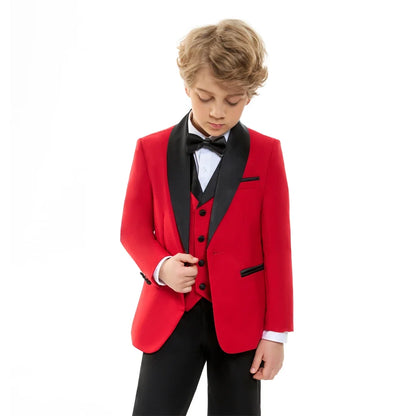 Boys Formal 5-Piece Suit Set Kids Wedding Outfit Ages 3–14