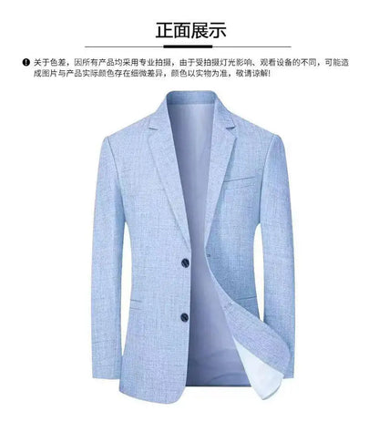 Spring And Autumn Style Casual New Blazer Middle Aged Men Shopping Daily Suit Jackets Comfortable Fashion Outerwear