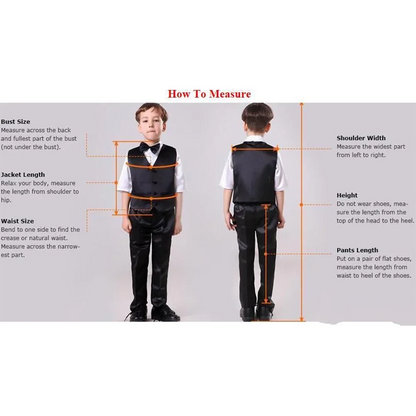 Dark Green Boy Suit Double Breasted Peak Lapel Regular  Fit Formal Kids Clothing Wedding Birthday Party Fashion Child Set