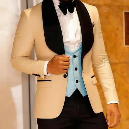 Men's Three-Piece Suit Floral Slim Fit including Jacket Vest And Pants with Paisley Pattern Suitable for Formal Occasions