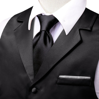 Men's Vest with Tie V-Neck Jacquard Waistcoat for Tuxedo Business Party