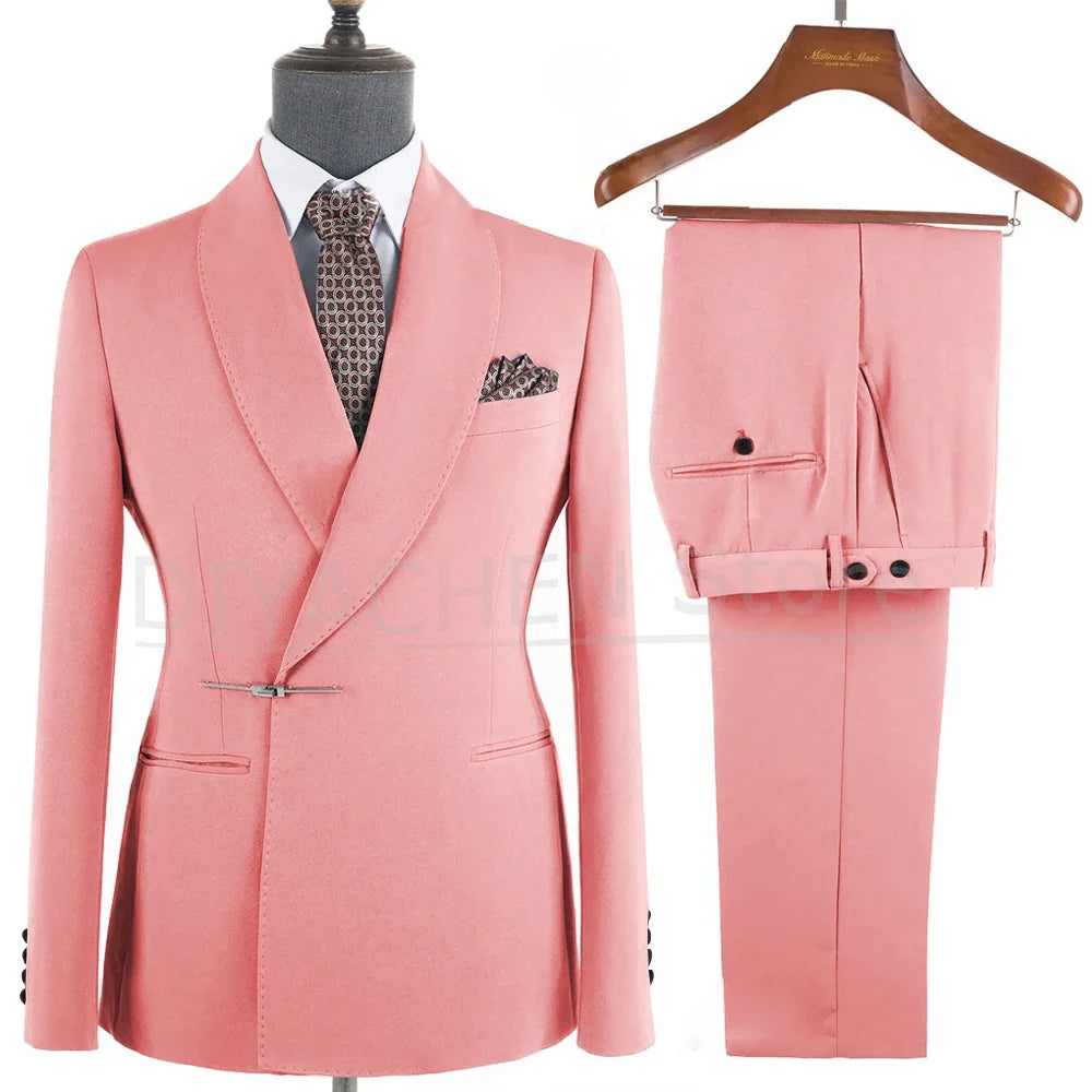 Ternos Masculino – Smoking Masculin à Revers Métalliques, Tissu Formel, Cigar Masculino