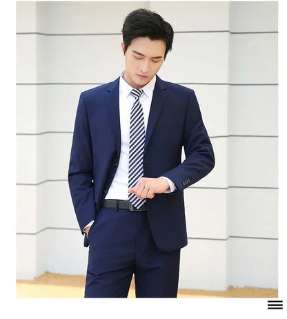 Men's Slim Fit Formal Suit Set – Blazer & Pants for Business, Wedding & Special Occasions