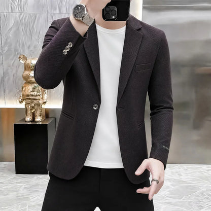 Men's Slim Fit Fashionable Hair Stylist Little Blazer Autumn 2026 New Arrival Trendy Small Jacket for Younger Men