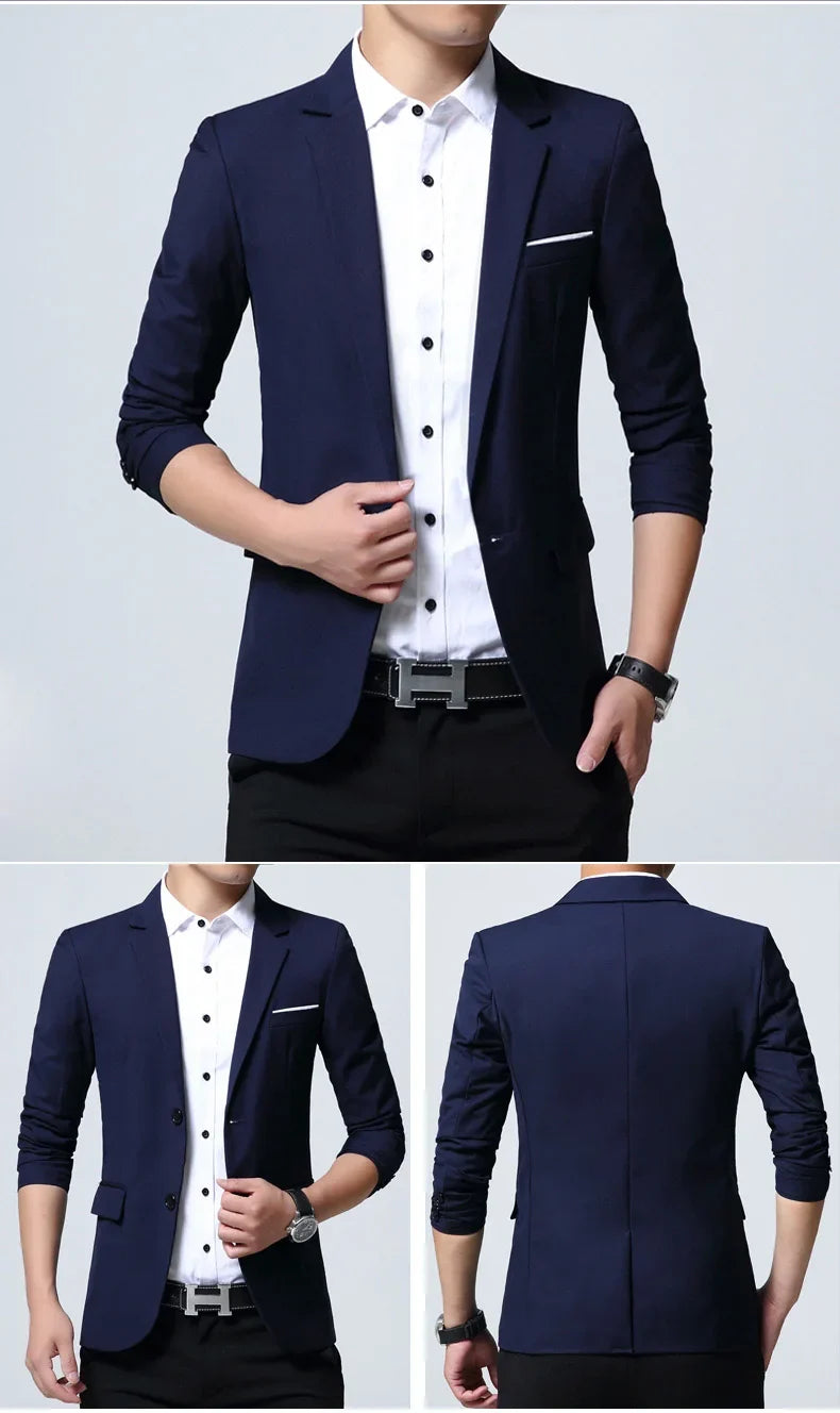 Classic Men's blazer Oversized Wedding Suit Jackets Korean Style Business Casual Blazers Man Clothing Dress Jacket 7XL