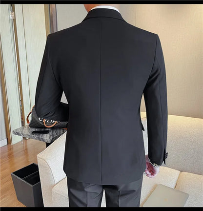Brand Suit Jacket Men Slim Fit Wedding Groom Dress Jackets Men's Business Casual Blazers Dress Code for Banquet Party Hosts 2025