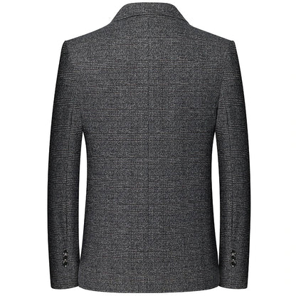 Men's Retro Plaid Suit 2025 High Quality Spring Autumn Leisure Fashion Handsome Business Ironing Top Coat