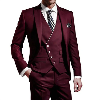 Italian Men Wedding Suits Groom Set Marriage Classic Vintage Tuxedos Prom Jacket Costume Homme Pour Mariage 3 Piece Suit For Men