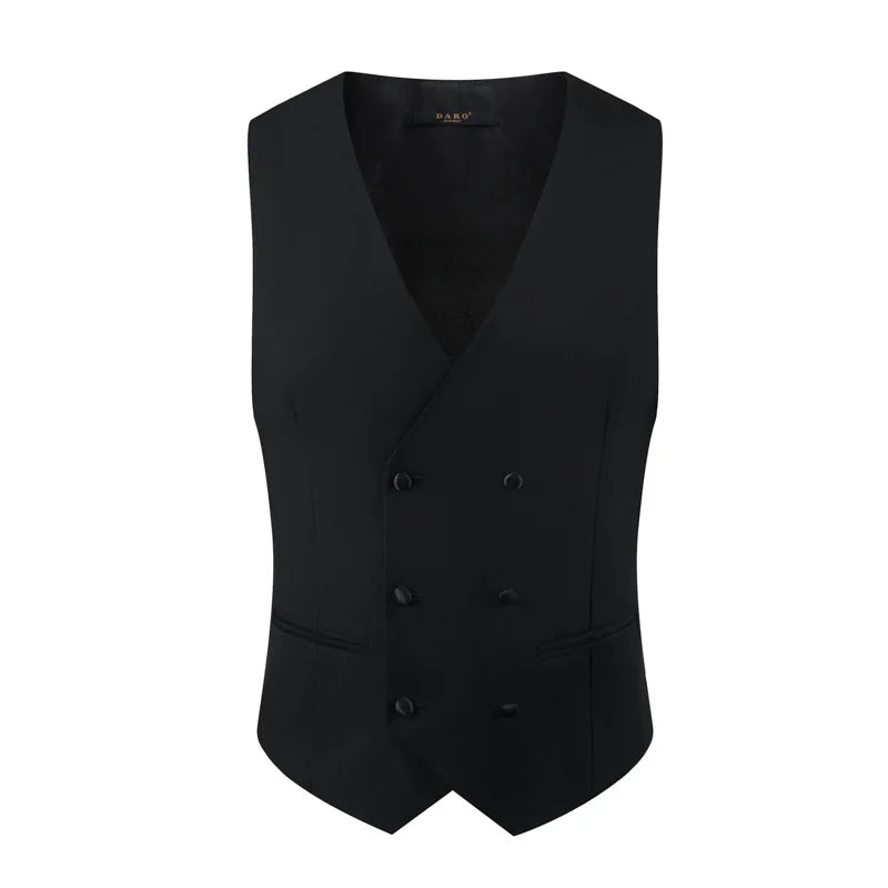 Rhinestone Lapel 3 Piece Suit Set (vest+Blazer+Trousers) Business Formal Casual Suits Wedding Groom Party Stage Men's Suit M-5XL