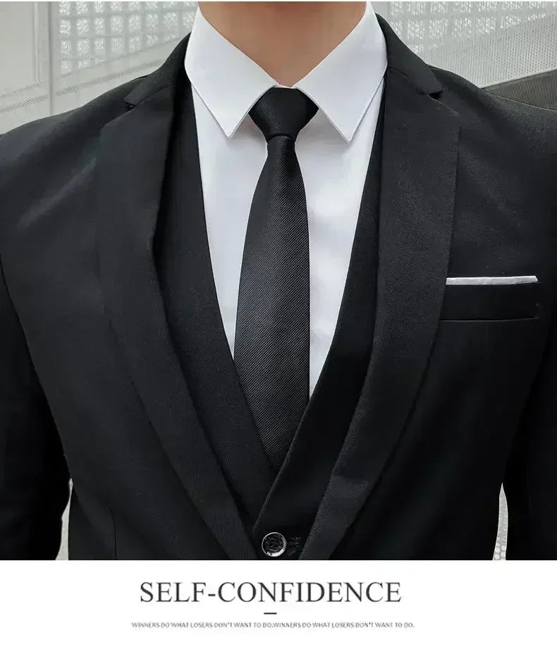 Costume blanc trois pièces pour homme, anti-plis, infroissable, anti-adhérence des poils, costume de travail formel d'affaires, vêtements de travail quatre saisons Dr
