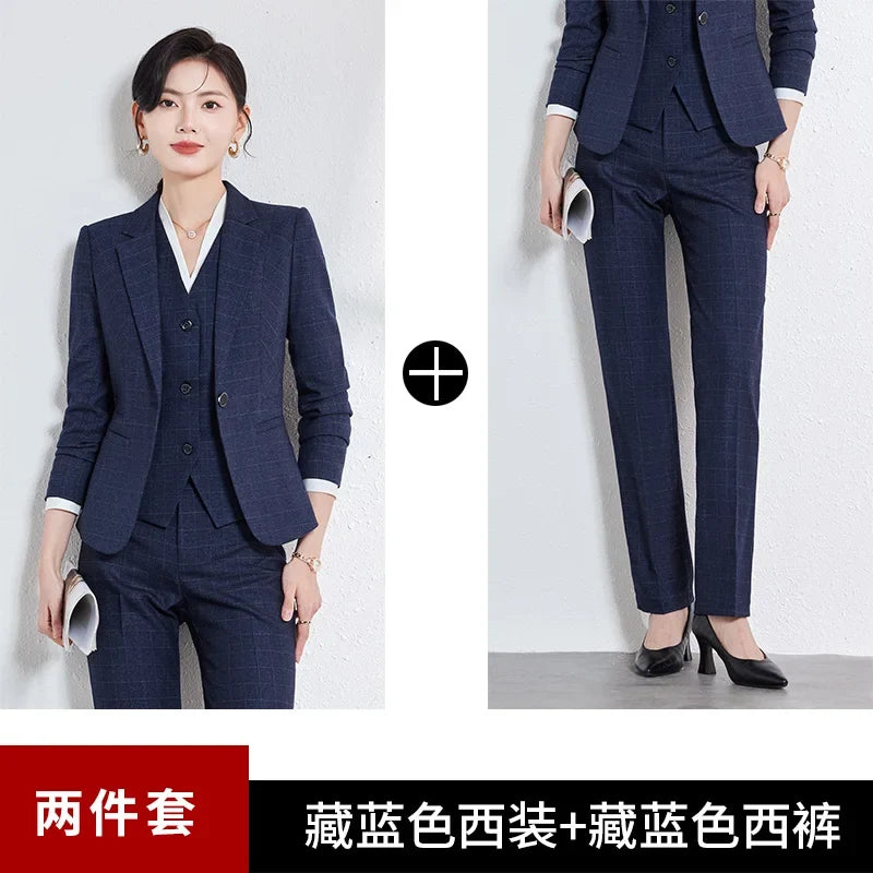 2026 fashionable professional womens autumn and winter new suit jacket + pants two-piece set. Exude elegance and charm