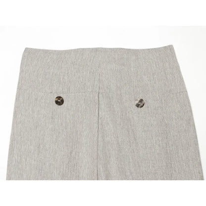 Stylish OL Style Pant Sets Women New Matching Sets Linen Blazer with Shoulder Pads and Flap Pockets + High-waisted Pleated Pants