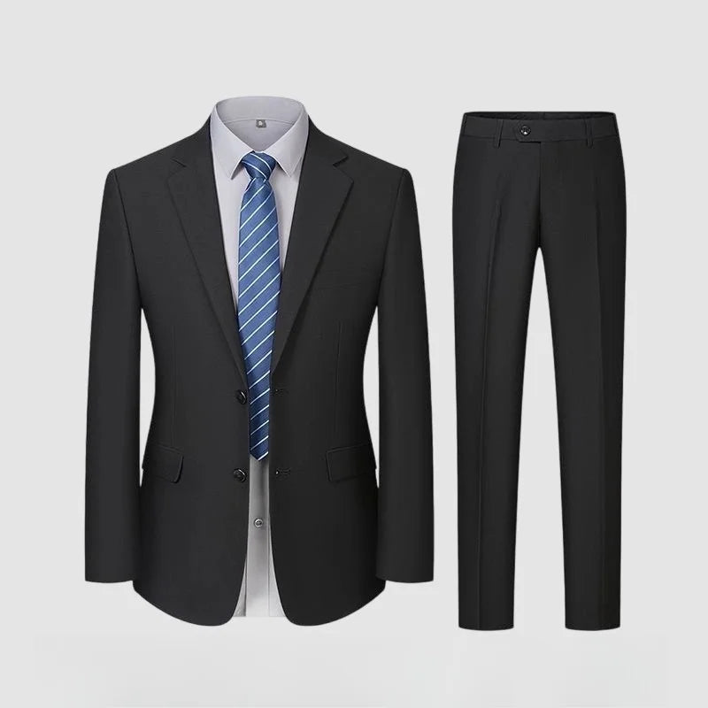 Men's Slim Fit Wedding Suit – 2 & 3 Piece Set in Gray, Navy & Black for Formal Occasions