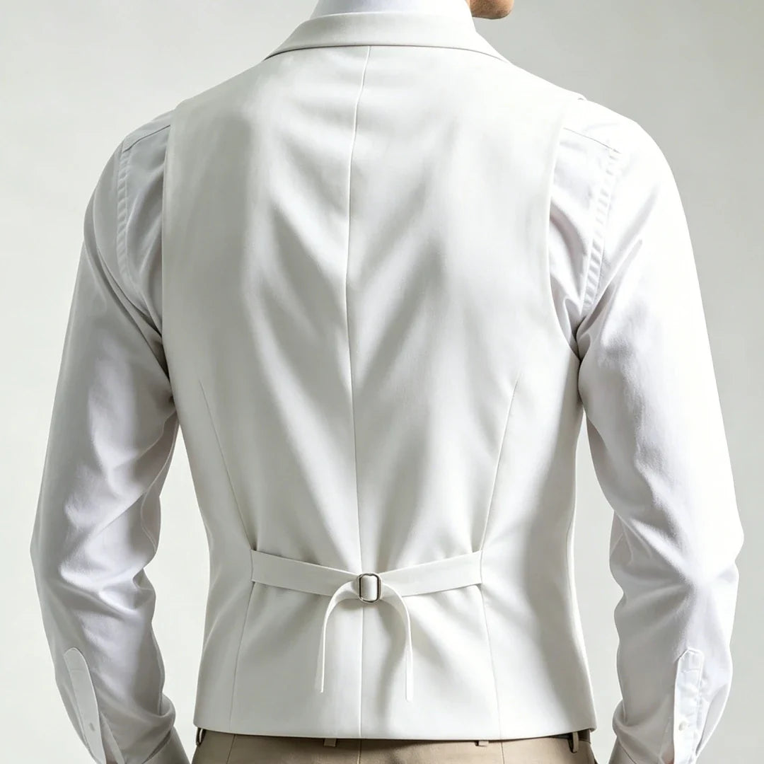 Men's Double Breasted Formal Vest – Tailored Waistcoat for Weddings & Business