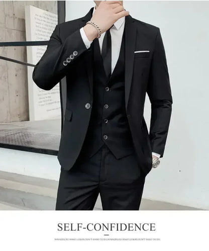 Costume blanc trois pièces pour homme, anti-plis, infroissable, anti-adhérence des poils, costume de travail formel d'affaires, vêtements de travail quatre saisons Dr