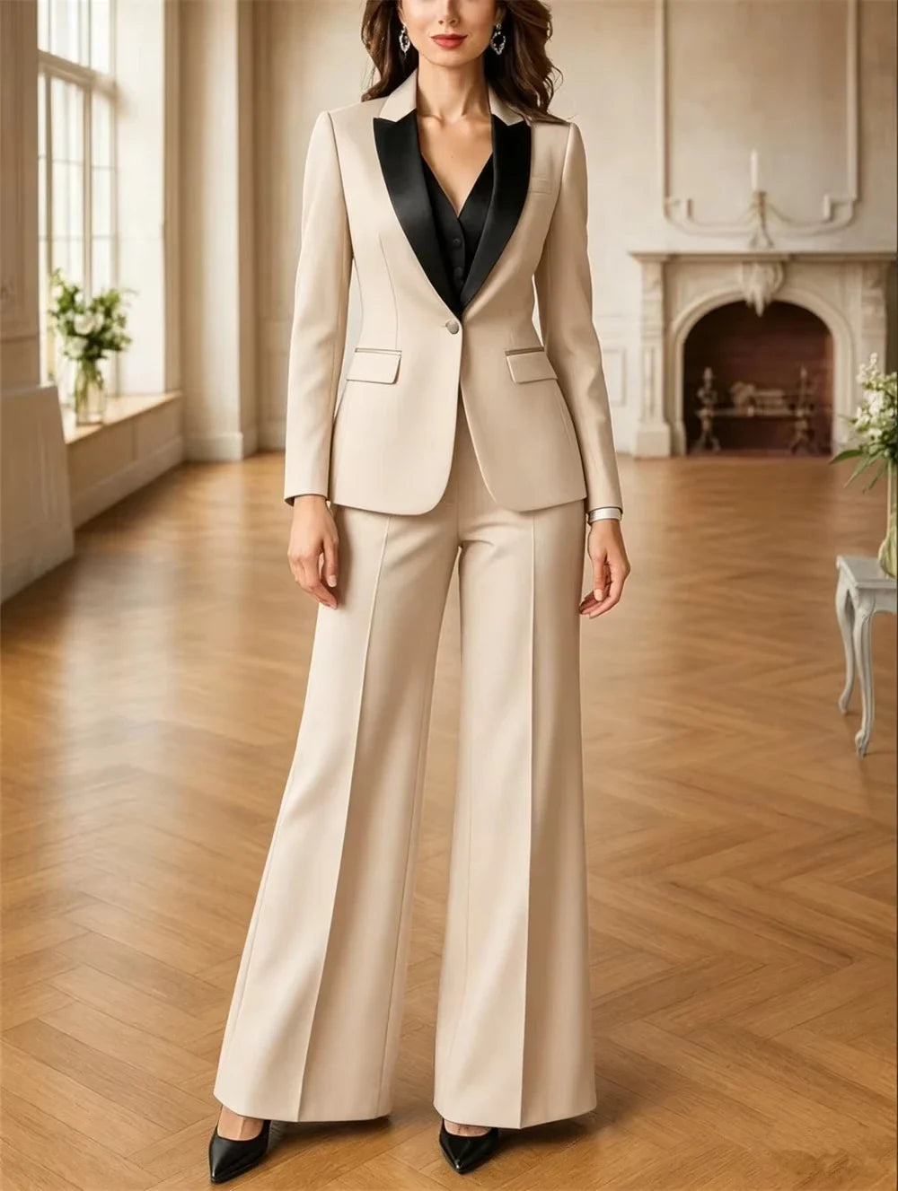 Burgundy Women's Suits 3 Piece Suit Official Outfits Formal Event Wear Women's Business Set Jacket+Vest+Pant