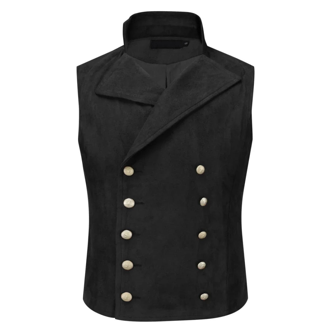Men's Formal Double-Breasted Vest for Weddings, Banquets & Business