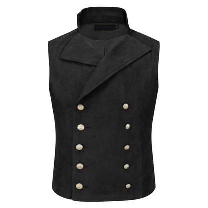 Men's Formal Double-Breasted Vest for Weddings, Banquets & Business