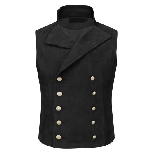 Men's Formal Double-Breasted Vest for Weddings, Banquets & Business