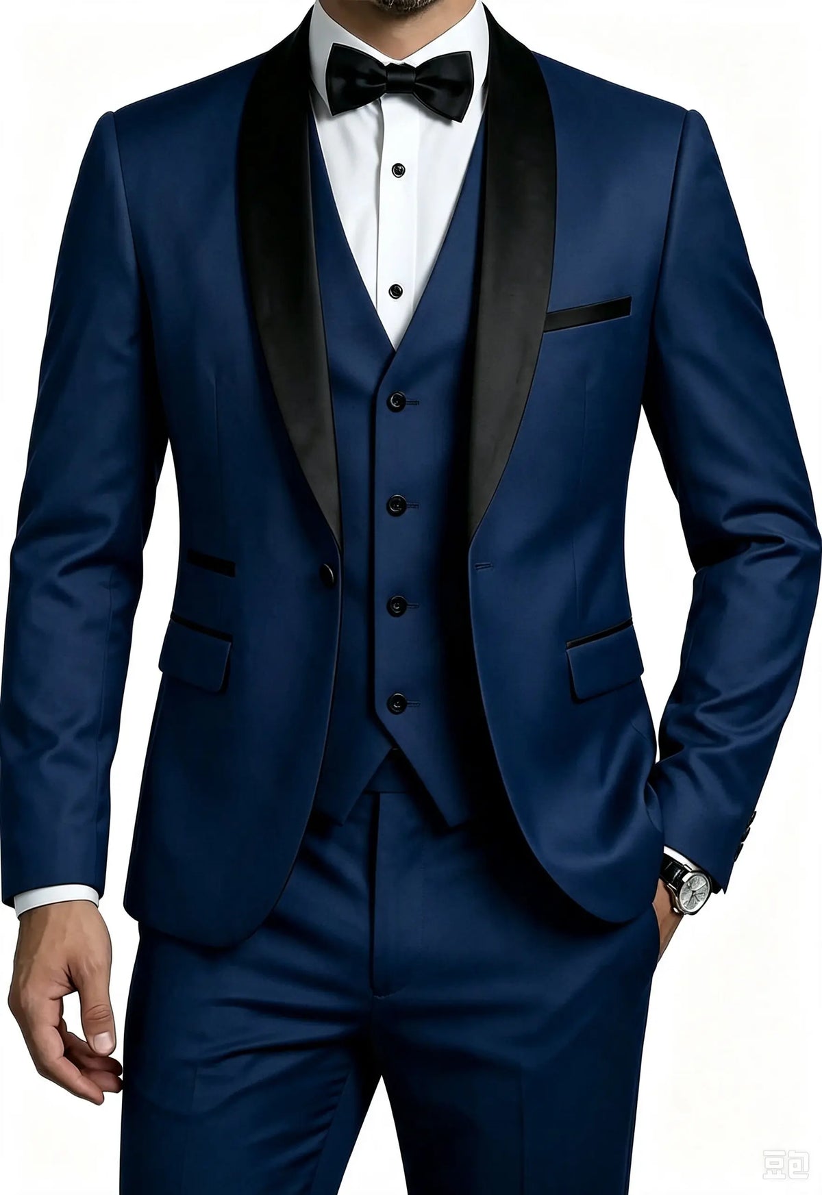 Ensemble de Costume Homme Manteau Gilet Pantalon / Affaires Garçons d'Honneur Mariage Robe Formelle Blazer Pantalon