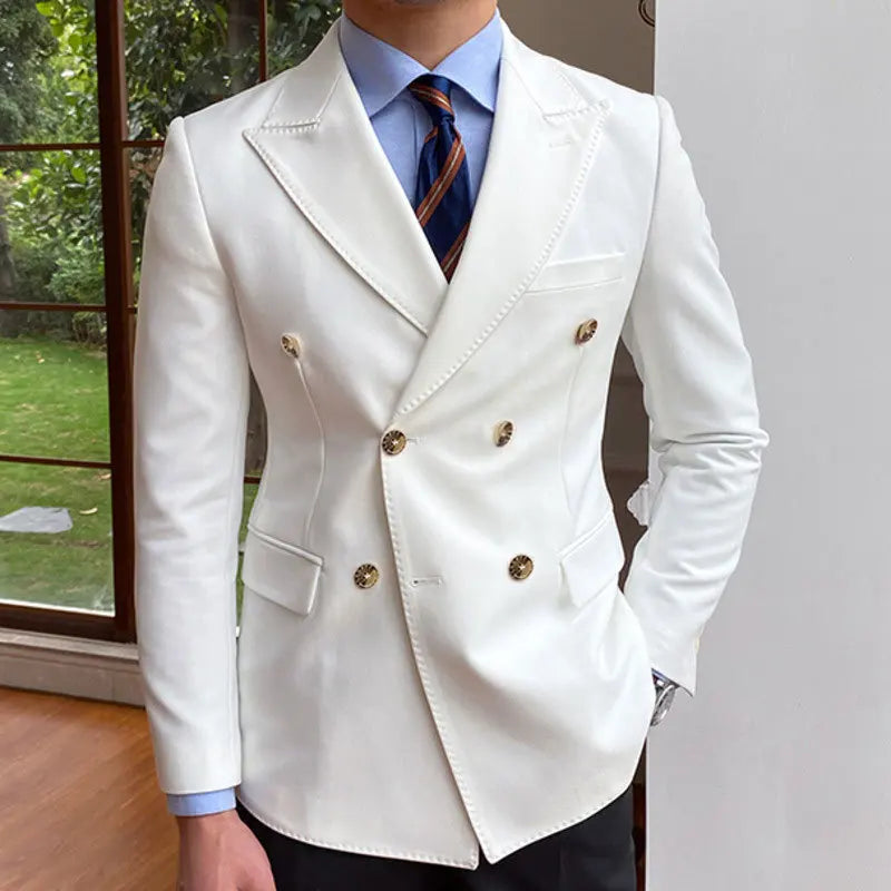 Wedding Men Suits Blazer Bridegroom Business Groom Wear Tuxedo Jacket Formal Costume Homme Party Prom Double Breasted Only Coat