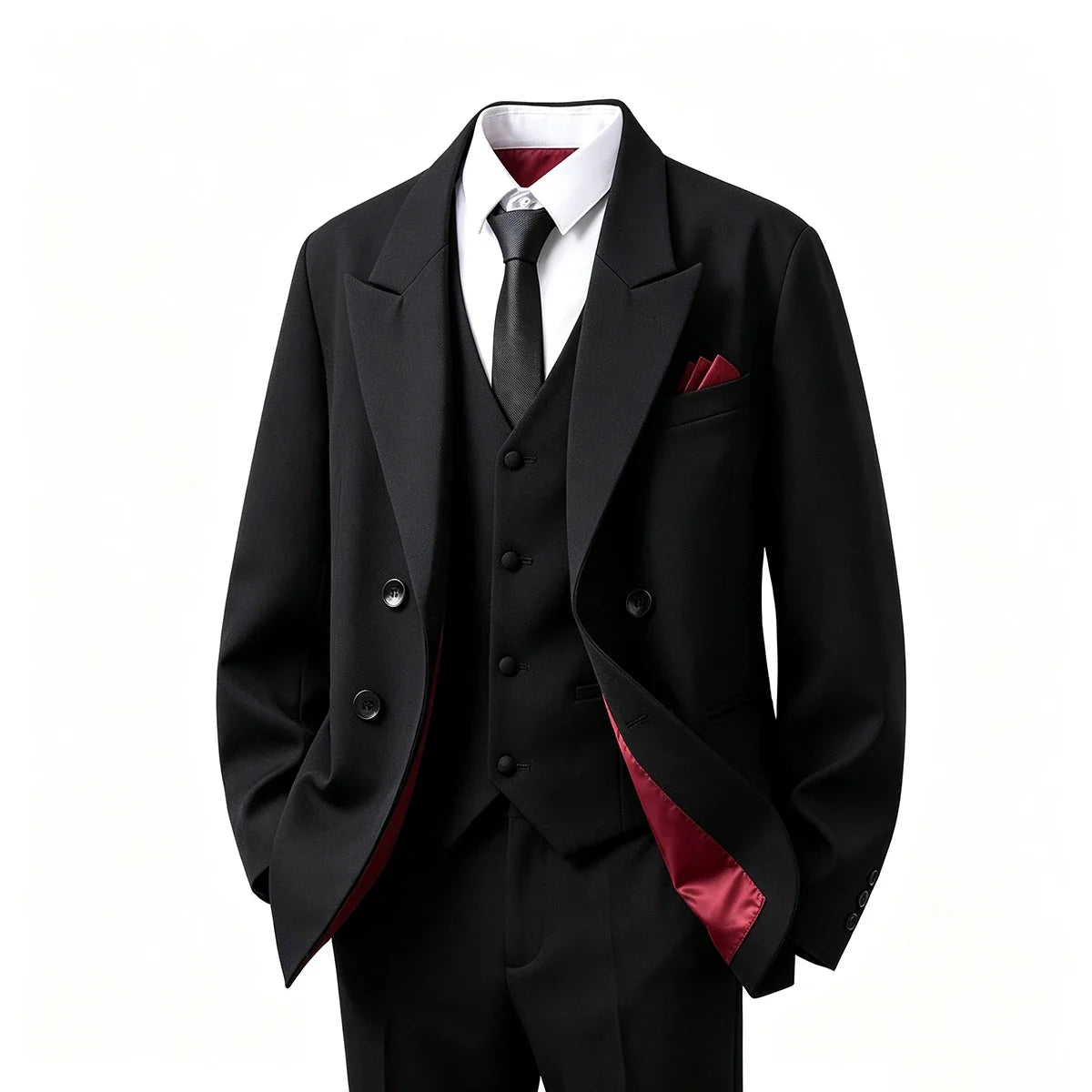 Double Breasted Clothes for Man Blazer Homme Luxe High Quality Luxury Corsage Designer Mens Black Elegant Chaqueta Formal Hombre