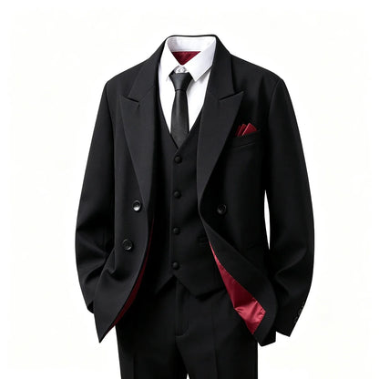 Double Breasted Clothes for Man Blazer Homme Luxe High Quality Luxury Corsage Designer Mens Black Elegant Chaqueta Formal Hombre