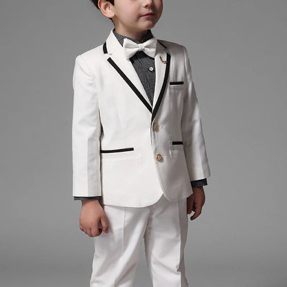 Kids Clothes 2 Piece Fashion Notch Lapel Single Breasted Outfits High Quality Wedding Party Homecoming Boy Suits (Blazer+Pants)