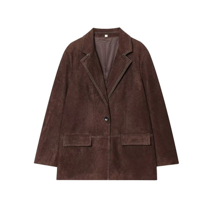 Fashionable Straight Leg Suit Jacket Women's Business Casual Long Sleeve Polyester Coat JNLEAOG Autumn New Arrival