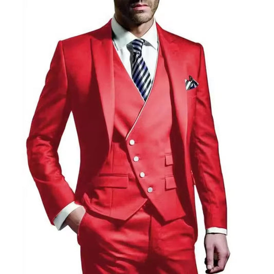 Vestido De Casamento Do Noivo Marca De Alta Qualidade Cor Sólida Masculino Casual Escritório De Negó