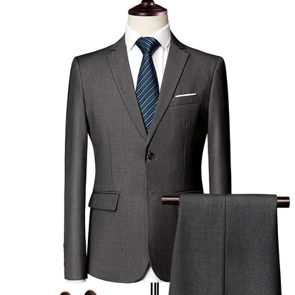 Men's 2024 Business Casual Wedding Suit Black Two-Piece Set with Waistcoat And Trousers Fashionable And Handsome Trend