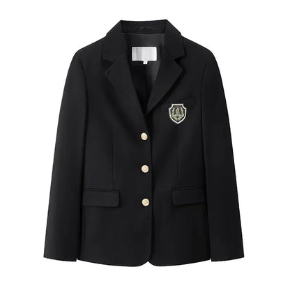 Olive Green Design Sensation College Style Women's Suit Jacket Korean Style Elegant Top Spring New Fashion Casual Nylon