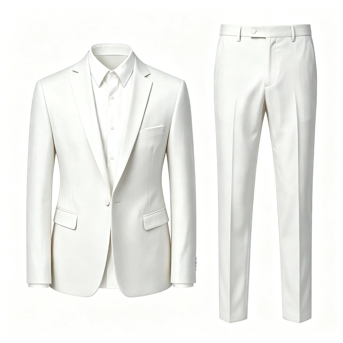 Men's Suit Set Wedding Elegant High Quality Blazer Pants Slim Fit Wrinkle Resistant Business Formal Breathable Durable