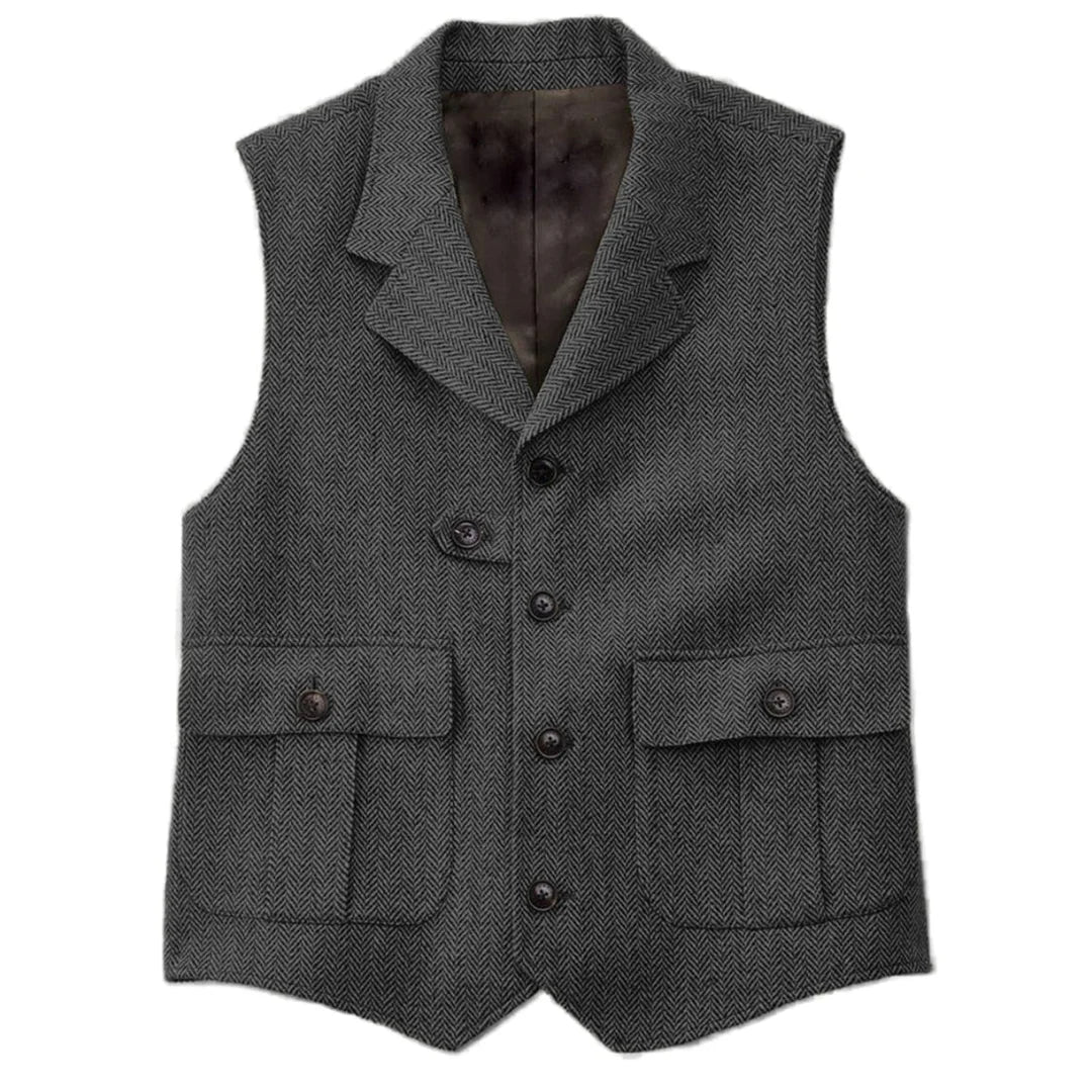 Men's Suit Vest Single Breasted Lapel Waistcoat for Wedding, Business & Smart Casual Wear