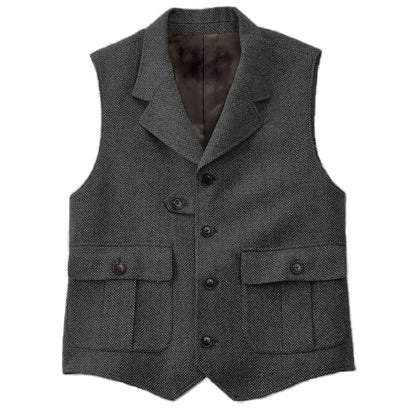 Men's Suit Vest Single Breasted Lapel Waistcoat for Wedding, Business & Smart Casual Wear