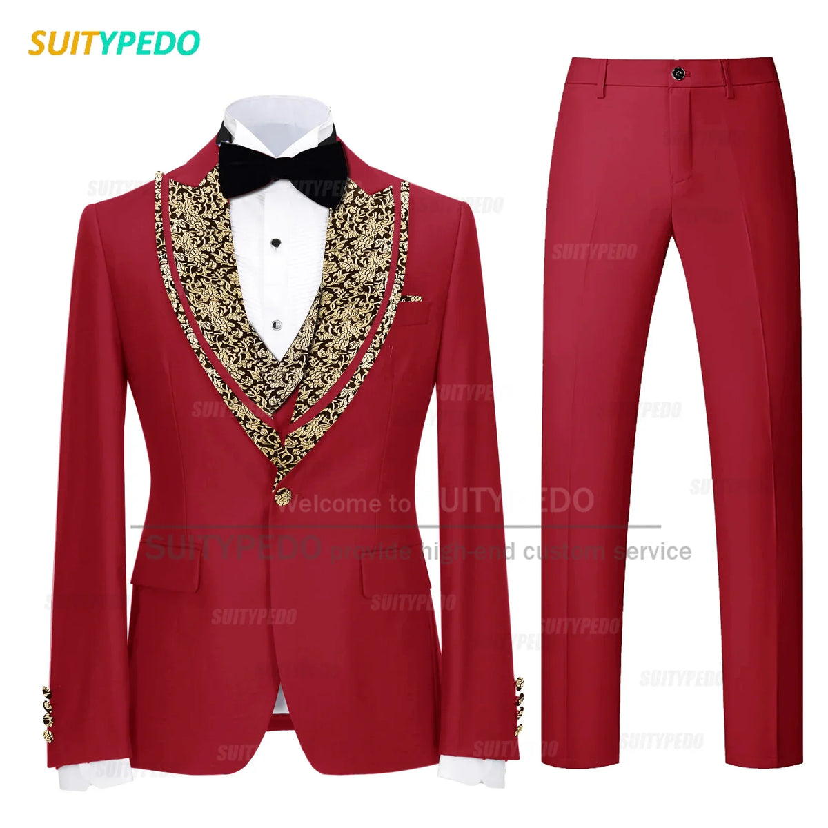 Classic Black Set For Fashion Children Wedding Flower Kid Slim Fit Costumes Formal Party Elegant Blazer Vest Pants 3 Pieces