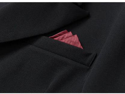 Double Breasted Clothes for Man Blazer Homme Luxe High Quality Luxury Corsage Designer Mens Black Elegant Chaqueta Formal Hombre