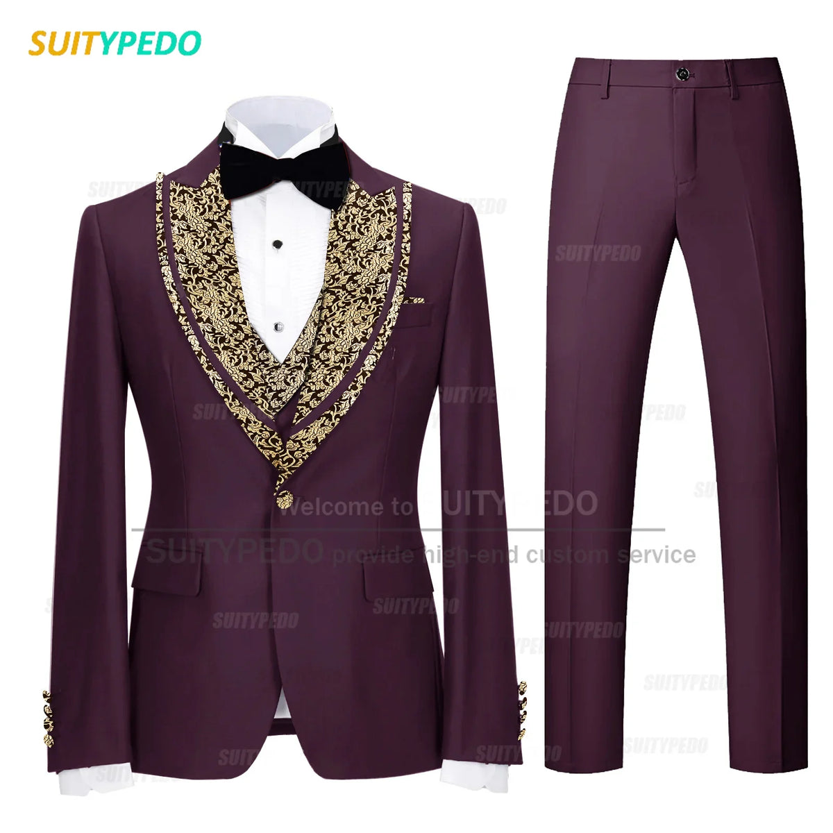 Classic Black Set For Fashion Children Wedding Flower Kid Slim Fit Costumes Formal Party Elegant Blazer Vest Pants 3 Pieces