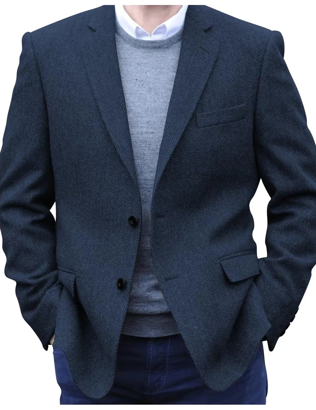 Men's Casual Blazer Herringbone Slim Fit Single Breasted Stylish Comfortable Jacket Men's Coat Double Breasted Blazer Men's Suit