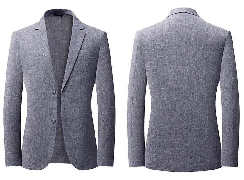 Blazer Summer Men's Fashion Gentleman Korean Version Trendy Performance Banquet Host Casual Ice Silk Sun-protective Clothing