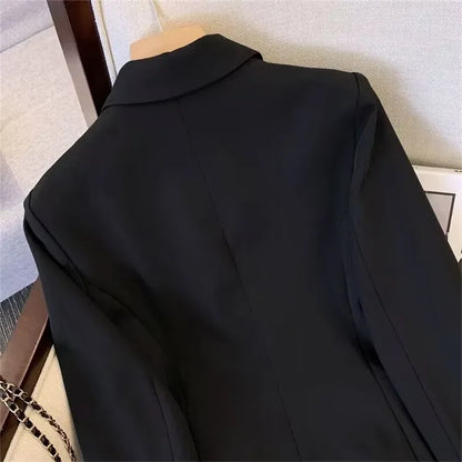 Slim Fit Women's Office Blazer High-End Casual Korean Fashion Spring Autumn New Loose Blazers Temperament Coats for Women