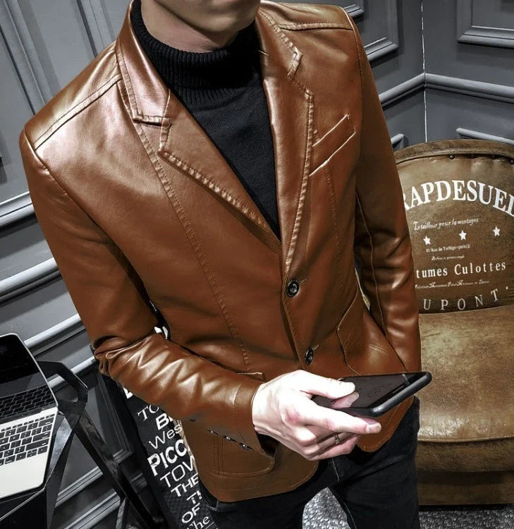 Spring Autumn Thin Man Suits and Blazers Vintage Fashionable Jacket for Men Simple Breasted Luxury Designer Classic New in Coats