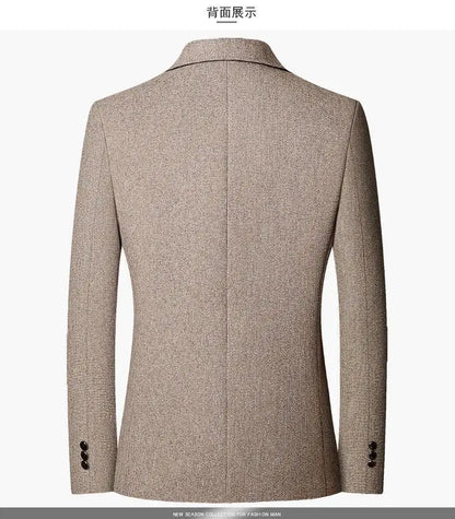 Blazer Men's Fashion Solid Color Wedding Dress Casual Host Gentleman Slim-Fitting Trendy Banquet Versatile Business Blazer