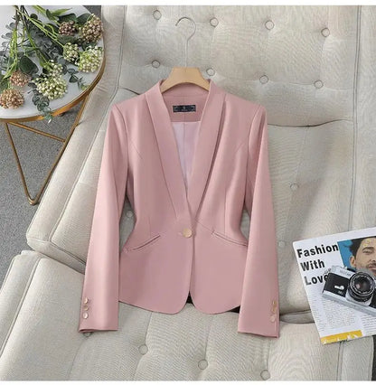 Spring Fashion Slim Fit Blazers Women's Coat Jacket New Autumn Outerwears Elegant Office Lady Casaco Plus Size Veste Femme