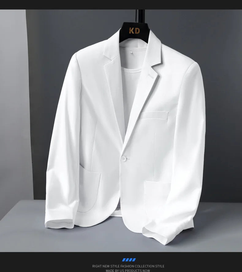 Blazer Outdoor Men's Fashion Business Travel Camping Wedding Trend Host Slim Fit Campus Leisure Breathable Korean Style Blazer