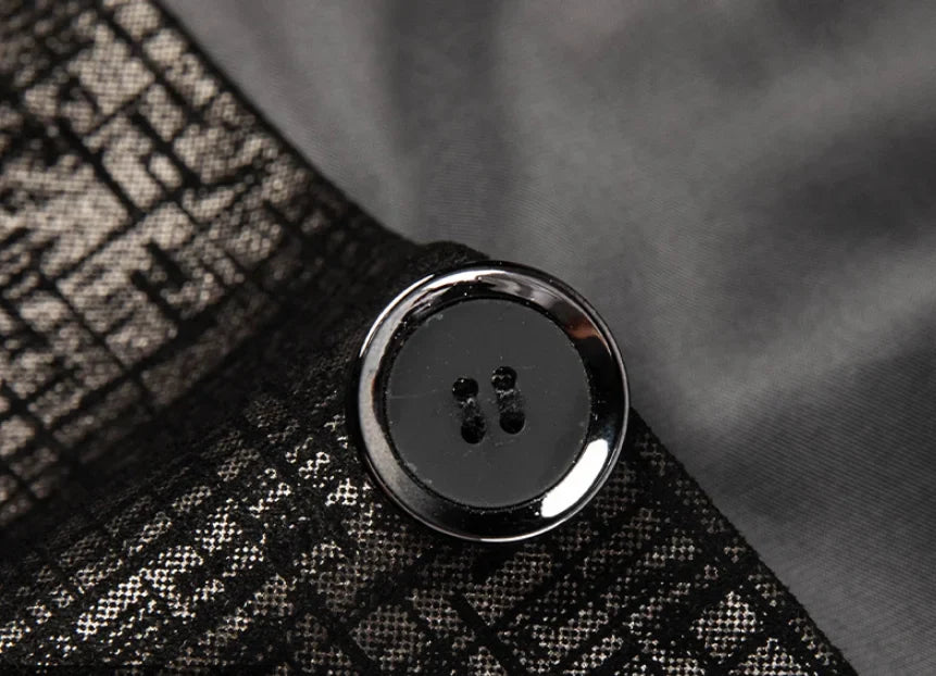 2024 High-end Men's Fashion Handsome Spring and Autumn Leather Printed Men's Suit Business Casual Coat  Men Leather Jacket  Suit
