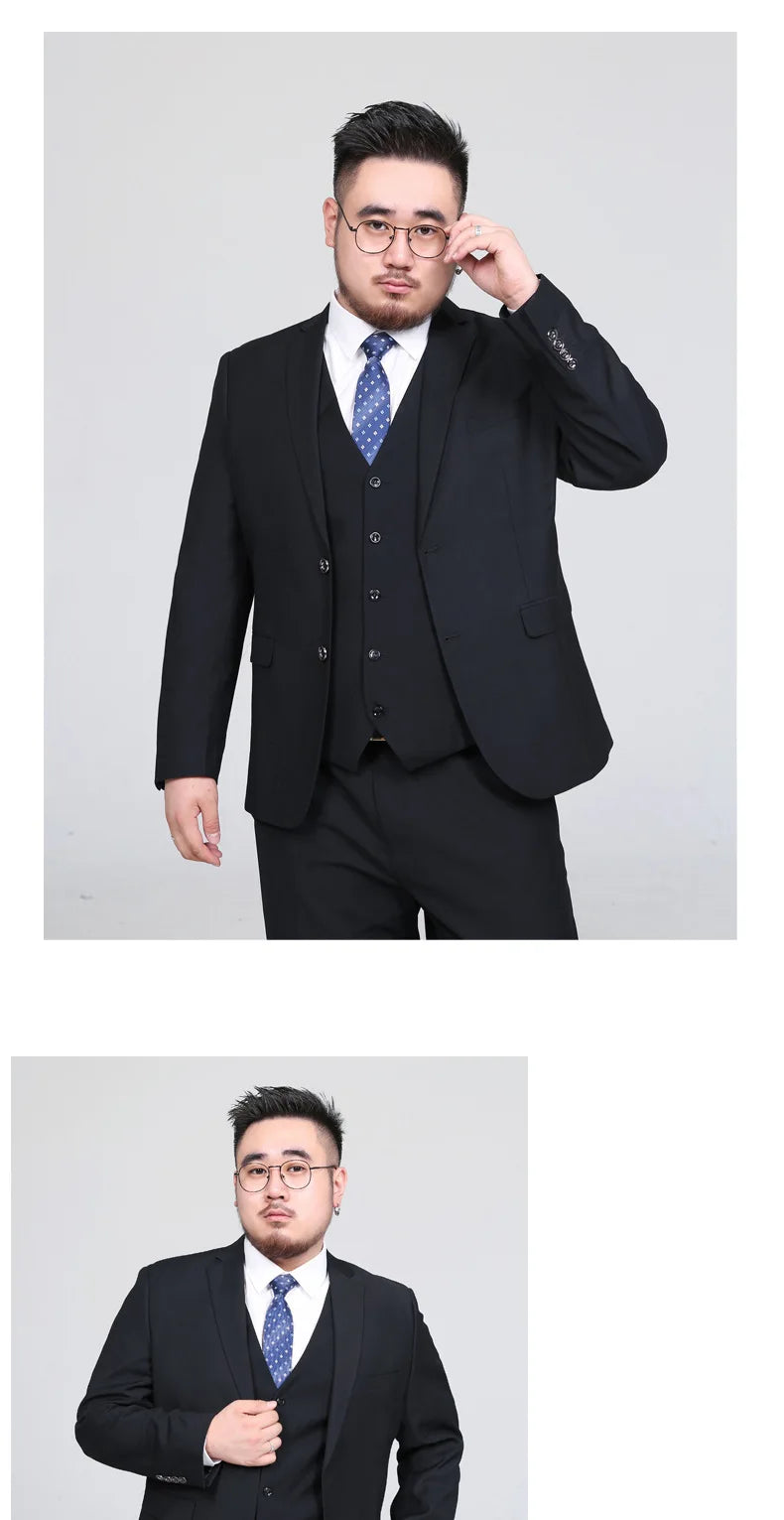 Men's Suit Vest Plus Size Single-Breasted Waistcoat Black Smart Casual Wedding Business