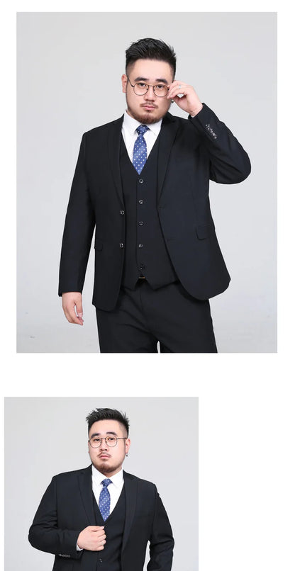Men's Suit Vest Plus Size Single-Breasted Waistcoat Black Smart Casual Wedding Business